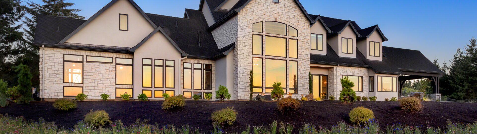 Luxury custom home exterior showcasing 2026 custom home design trends