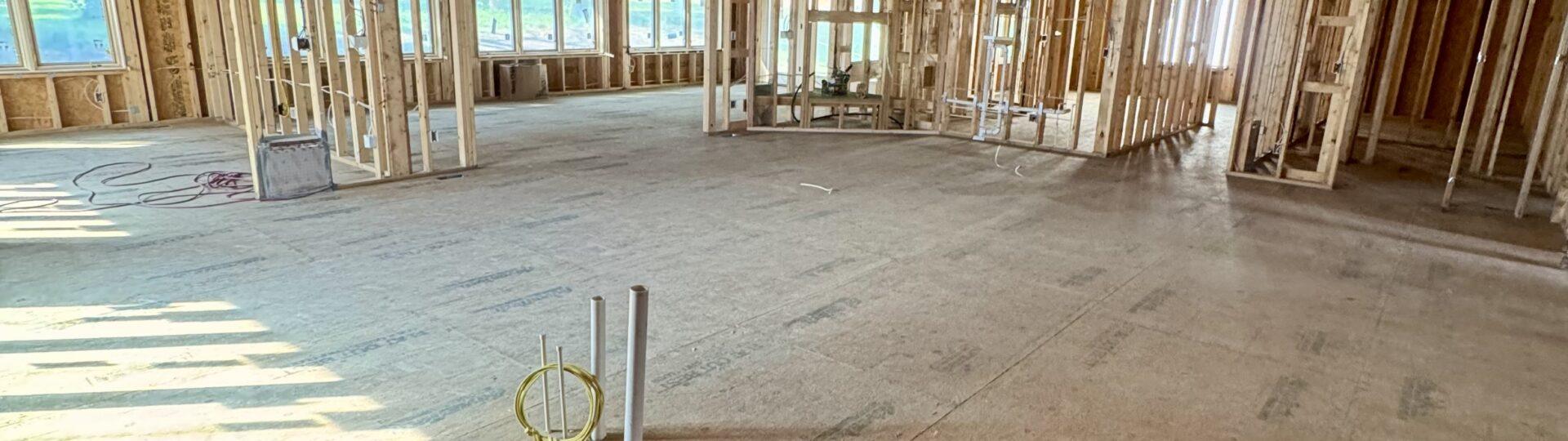 Demo & framing stage during a whole home renovation in Omaha, NE