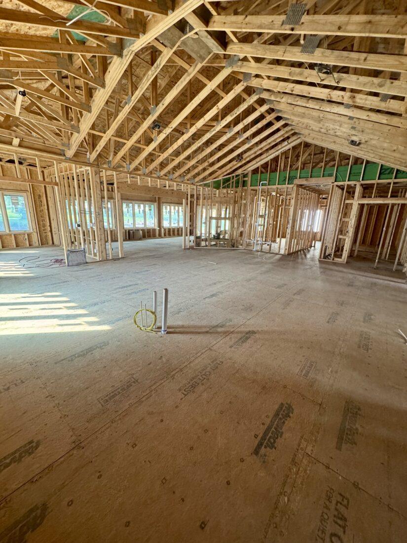 Demo & framing stage during a whole home renovation in Omaha, NE