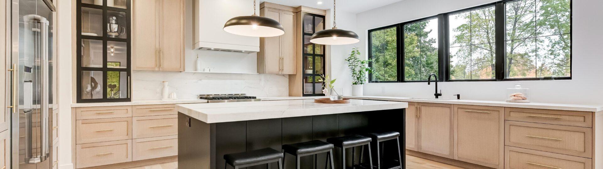 Remodeled open-concept kitchen in an Omaha home